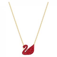 Swarovski hattyús piros nyaklánc