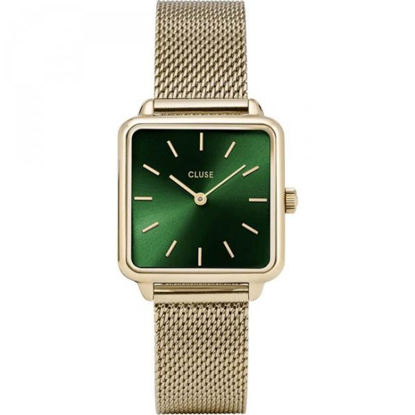 Cluse La Tetragone arany zöld női óra