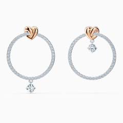 Swarovski bicolor karika fülbevaló