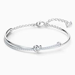 Swarovski szíves ezüst karperec