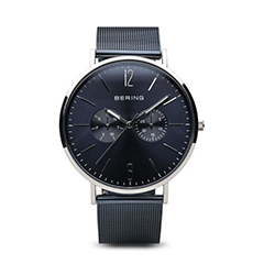 Bering Classic kék ezüst férfi óra