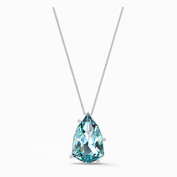 Swarovski Állítható nyaklánc kék swarovski kritállyal