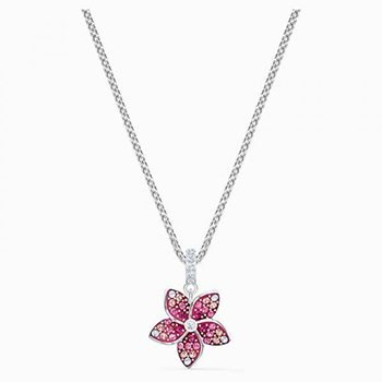 Swarovski Rózsaszín trópusi virág nyaklánc