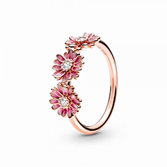 Pandora ékszer Pink százszorszép rozé gyűrű