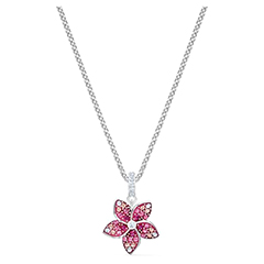 Swarovski rózsaszín trópusi virág nyaklánc