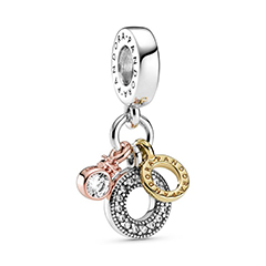 Pandora pre-autumn 2020 arany-ezüst-rozé charm