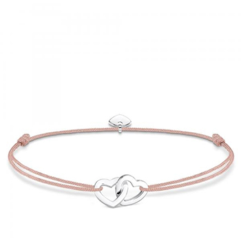 Thomas Sabo Drapp textil karkötő ezüst szivekkel