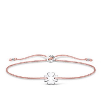 Thomas Sabo Drapp textil karkötő ezüst lóherével