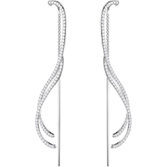 Swarovski Hullámos függő fülbevaló kristályokkal