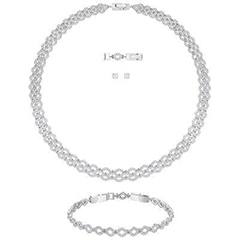 Swarovski Lace ezüst színű ékszer szett kristályokkal