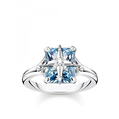 Thomas Sabo Csillag ezüst gyűrű kék kővel