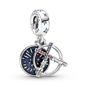 Pandora Star Wars fénykard dupla függő charm