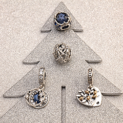 Pandora karácsonyi kék-ezüst charmok