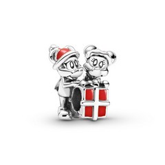 Pandora karácsonyi kollekció Mickey és Minnie charm