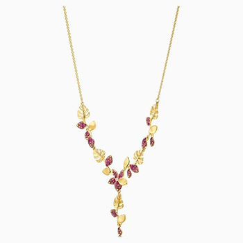 Swarovski Tropical flower nyaklánc rózsaszín kristályokkal