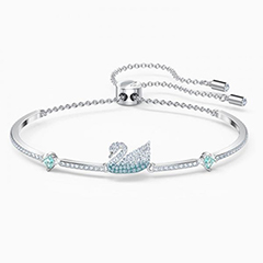 Swarovski Kék ikonikus hattyú karperec