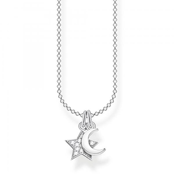 Thomas Sabo Ezüst nyaklánc hold és csillag medállal