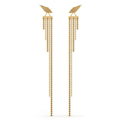 Swarovski Wonder Woman függő arany színű fülbevaló