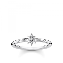 Thomas Sabo Ezüst gyűrű cirkóniával kirakott csillaggal