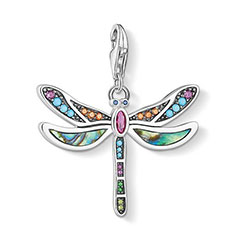 Thomas Sabo Szitakötő ezüst charm színes kövekkel