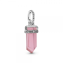 Pandora ékszer Rózsaszín kristály amulett