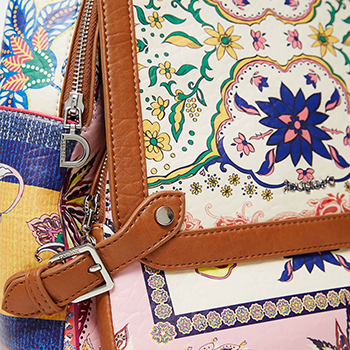 Desigual Pink boho bibury mintás hátizsák