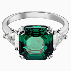 Swarovski Attract zöld koktél gyűrű