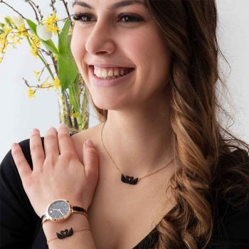 Fekete hattyú Swarovski szett