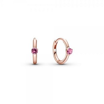 Pandora rozé karika fülbevaló rózsaszín kővel