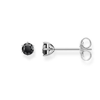 Thomas Sabo Fekete cirkónia köves bedugós ezüst fülbevaló