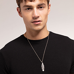 Thomas Sabo Toll ezüst medál fekete kövekkel