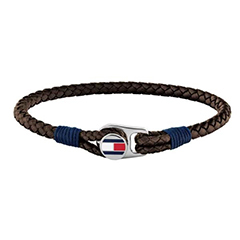 Tommy Hilfiger Barna fonott logós kapcsos karkötő