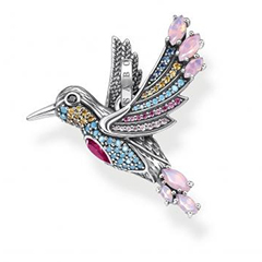 Thomas Sabo Kolibri közepes ezüst medál színes kövekkel