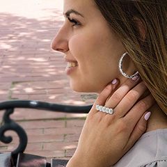 Gyűrű fülbevaló millenia szett Swarovski