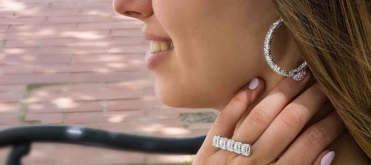 Gyűrű fülbevaló szett Swarovski