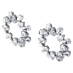 Swarovski millenia ezüst színű fülbevaló kristályokkal  