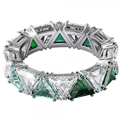 Swarovski millenia koktélgyűrű zöld Swarovski kristályokkal 