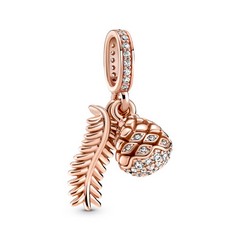 Pandora ékszer Szikrázó fenyőtoboz rozé charm