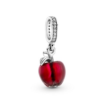Pandora ékszer Piros alma muránói üveg ezüst charm