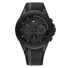 Tommy Hilfiger Aiden fekete szilikonos férfi karóra