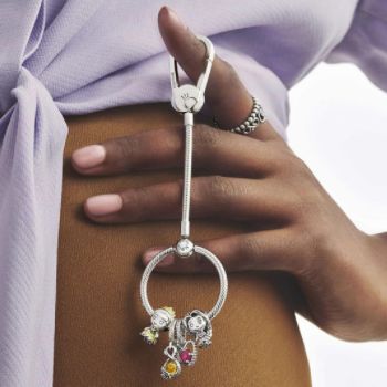 Pandora ékszer Moments ezüst charmtartó kicsi táskadísz