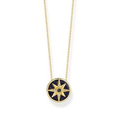 Thomas Sabo Aranyozott ezüst nyaklánc kozmikus csillaggal