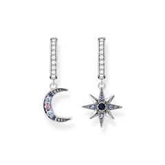 Thomas Sabo Ezüst karika fülbevaló holddal és csillaggal