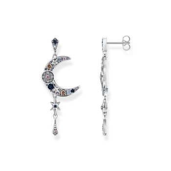 Thomas Sabo Hosszú ezüst fülbevaló félholddal és csillaggal