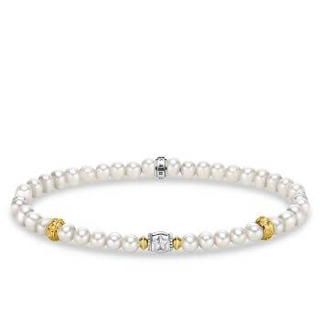 Thomas Sabo Gyöngy karkötő aranyozott ezüst díszekkel