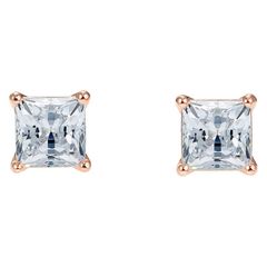 Swarovski Attract rozé négyzet fülbevaló swaroski kristállyal
