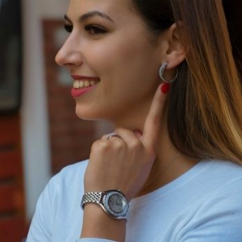 Swarovski elegáns óra gyűrű fülbevaló szett