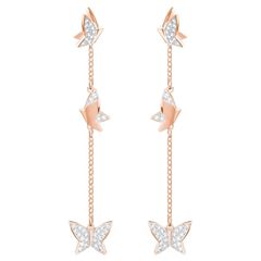 Swarovski Lilia rozé fülbevaló pillangókkal