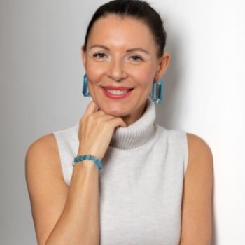 Swarovski Lucent kék kristály fülbevaló