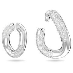Swarovski Dextera aszimmetrikus ezüst színű fülgyűrű